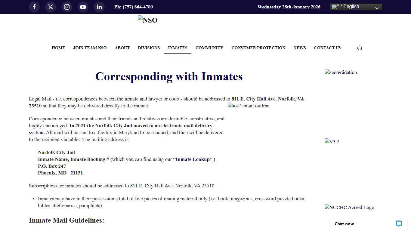 Corresponding with Inmates